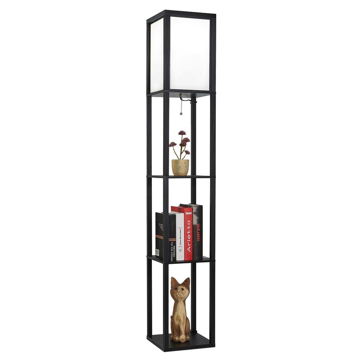 Modern Classic Rectangular Floor Lamp with Shelves - Sage Design Group - Annette Sage, CEO