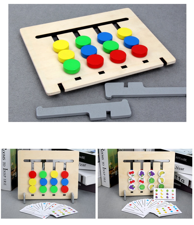 Kid's Double Side Wooden Montessori Toy