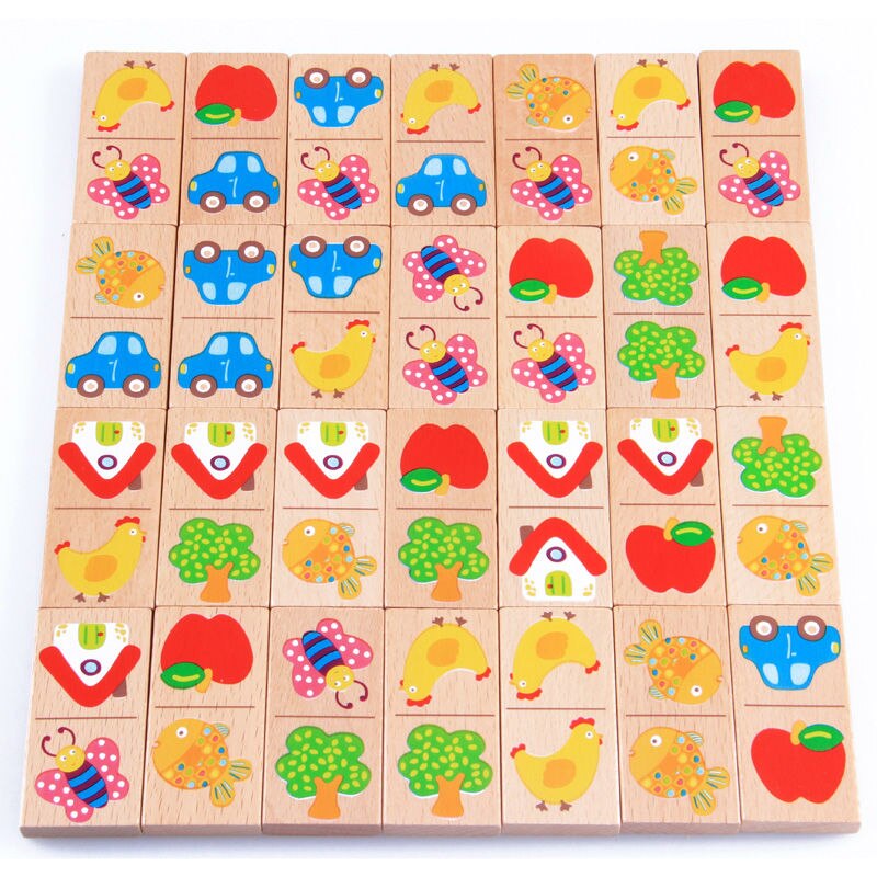 Kid's Domino Educational Wooden Toy