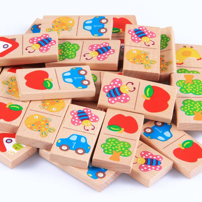 Kid's Domino Educational Wooden Toy