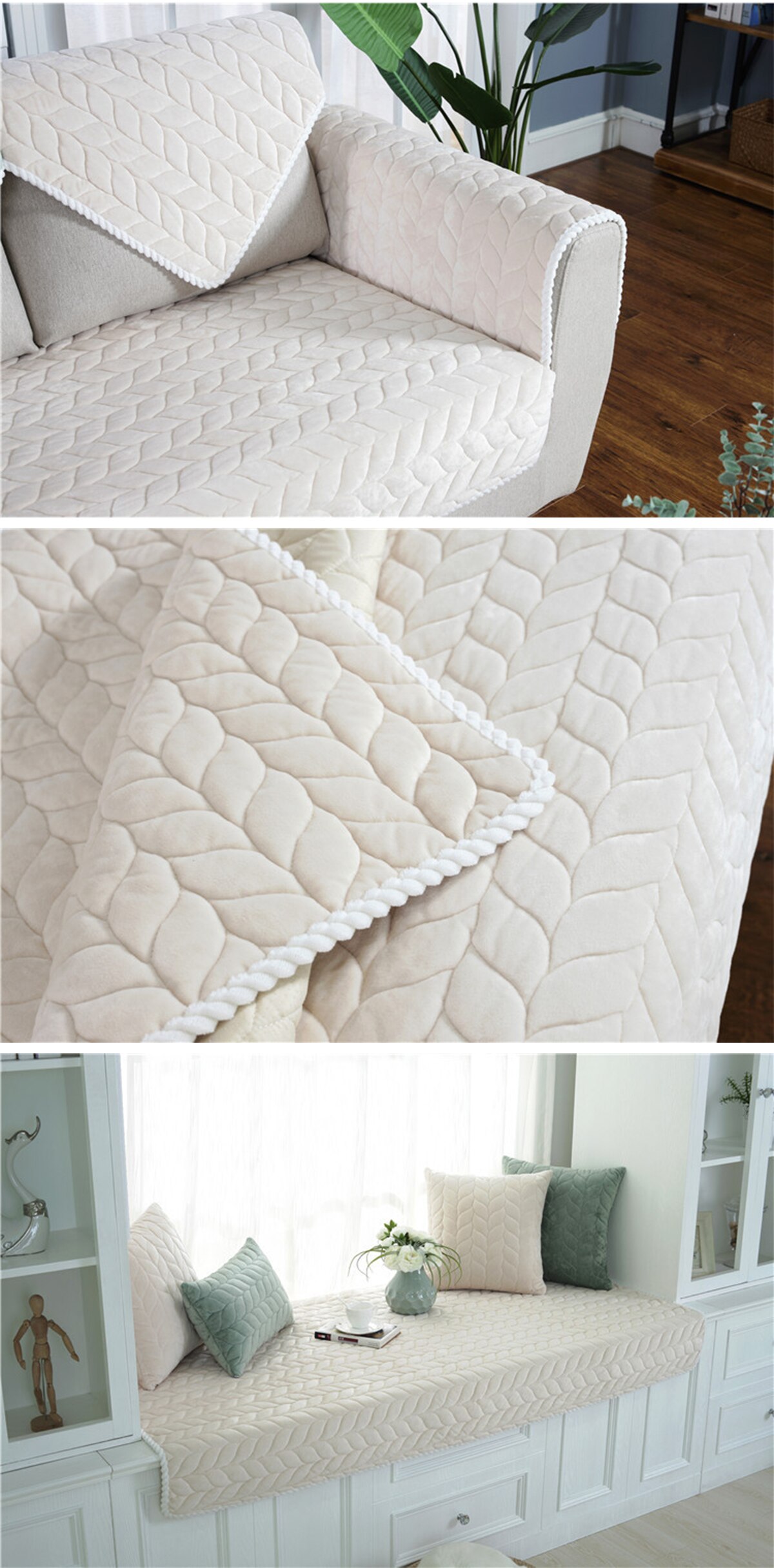 Solid Washable Sofa Cover