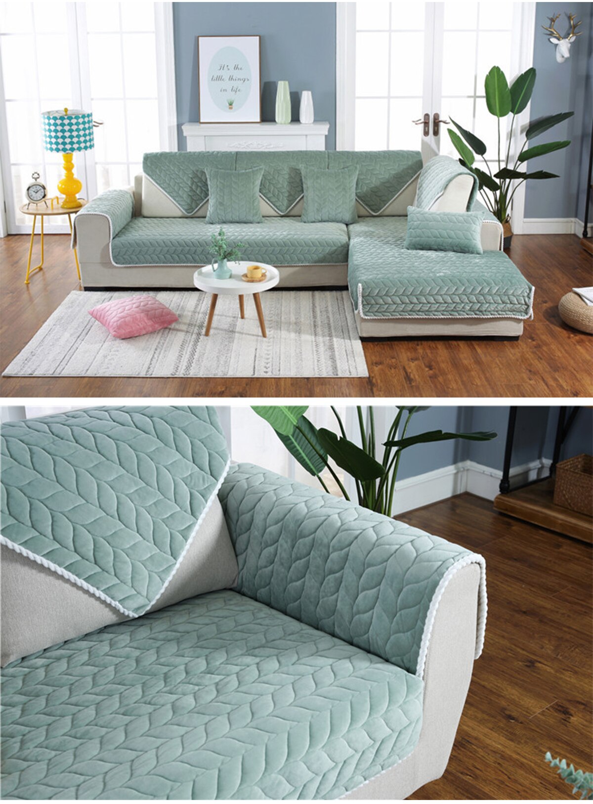 Solid Washable Sofa Cover