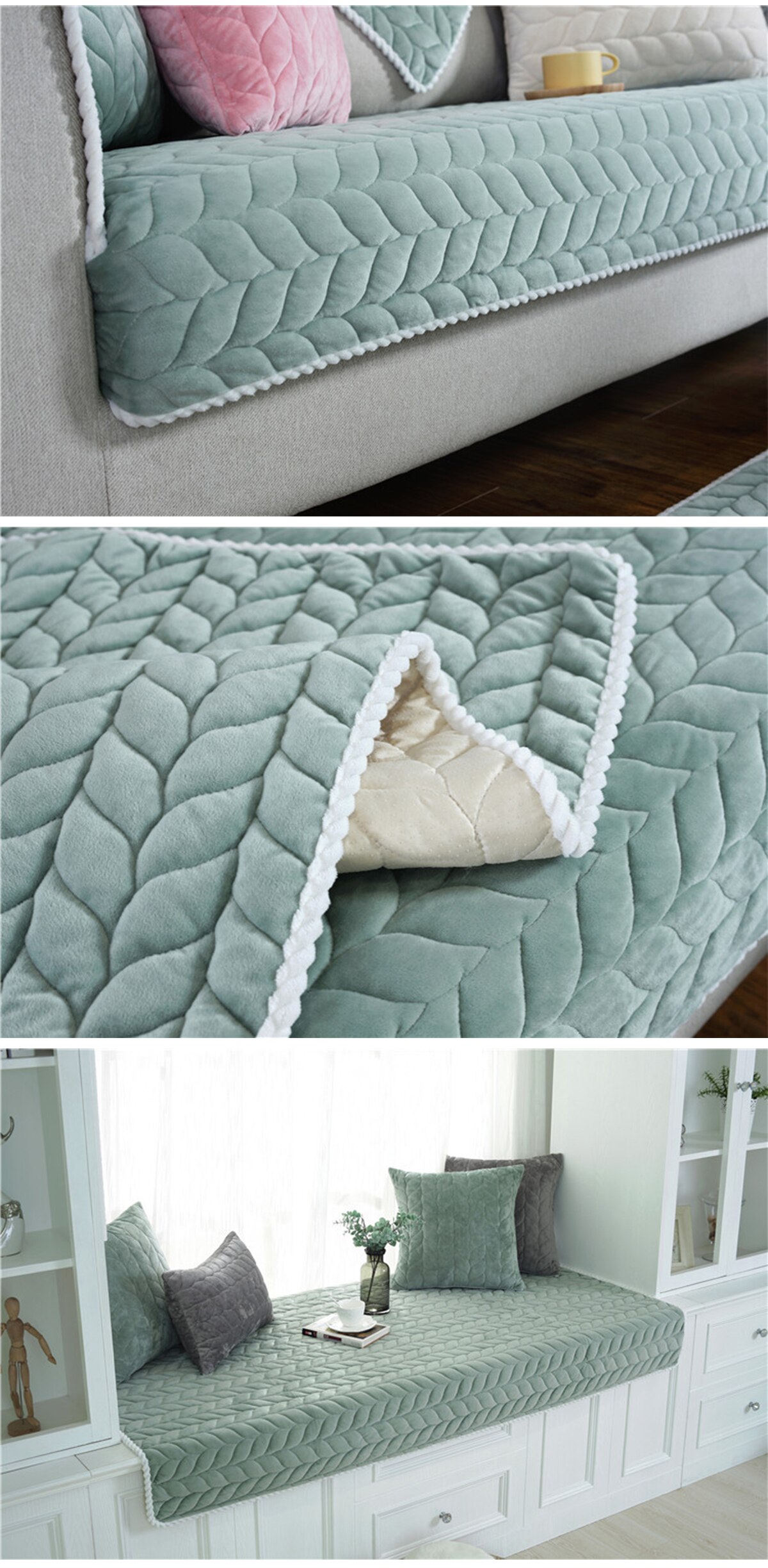 Solid Washable Sofa Cover