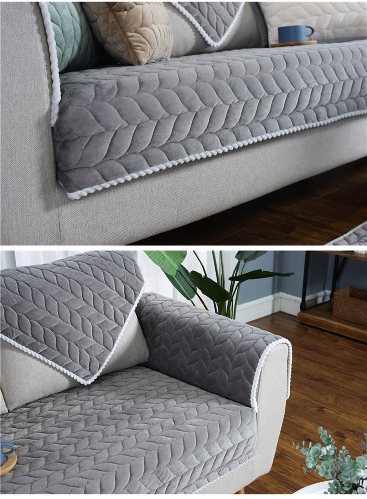 Solid Washable Sofa Cover