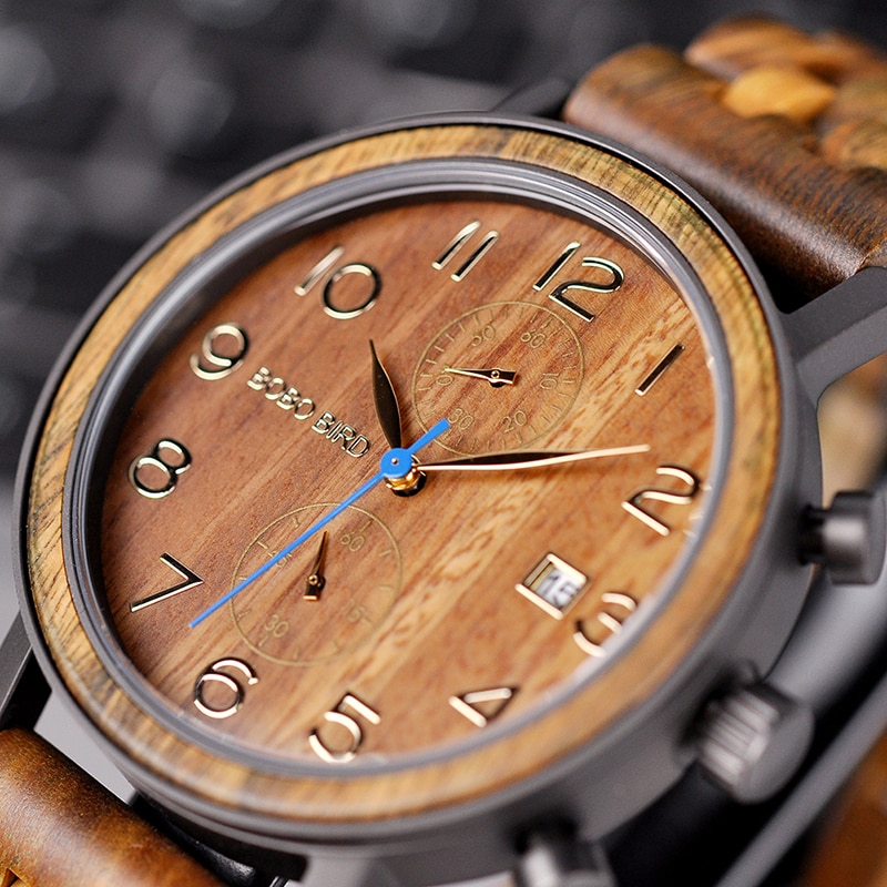 Round Shaped Wooden Watch