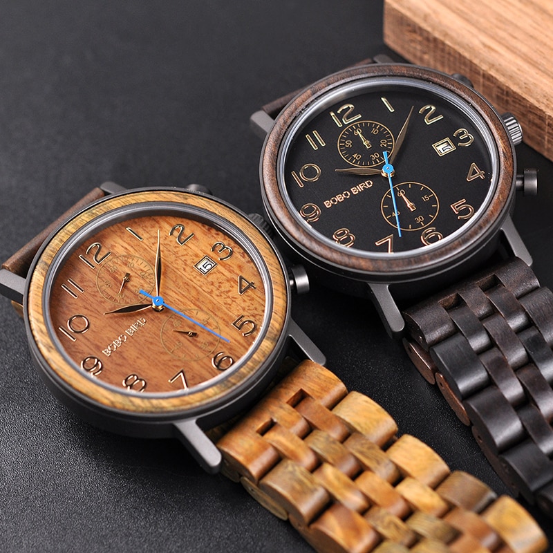 Round Shaped Wooden Watch