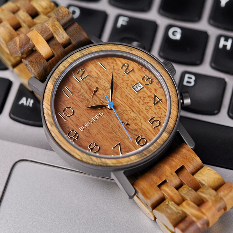 Round Shaped Wooden Watch