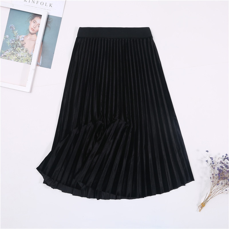 Women’s Colorful Pleated Skirt - Aalamey