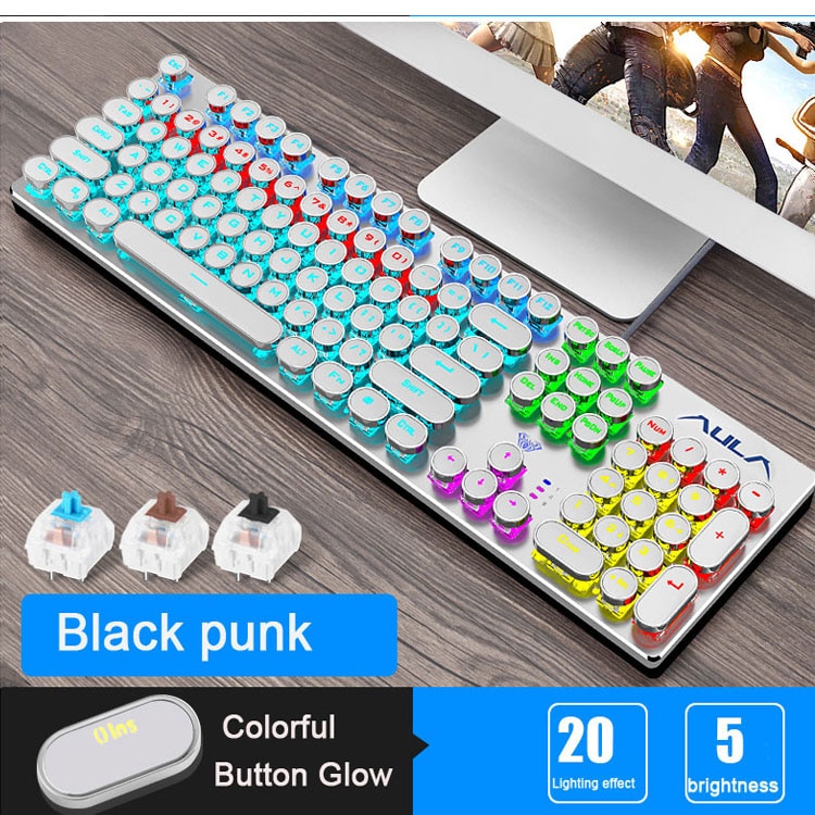 Steampunk Style Mechanical Gaming Keyboard